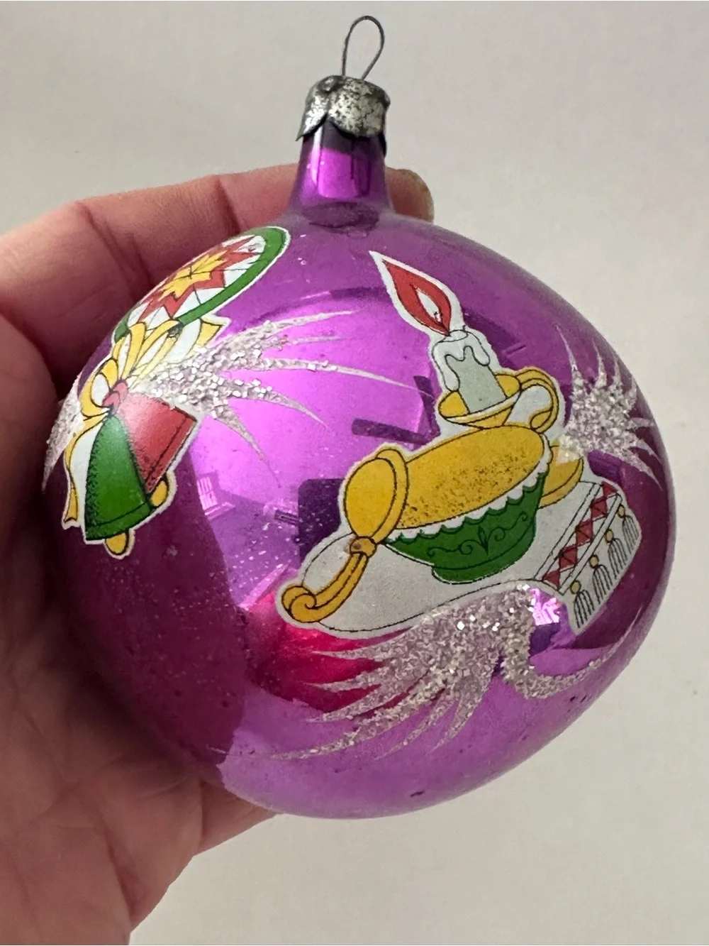 VINTAGE RUSSIAN ORNAMENT PURPLE